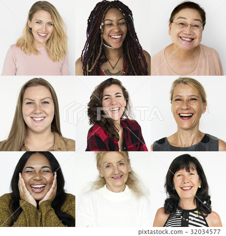 Collages diverse women together in square Collages diverse women together in square 32034577