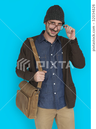 Casual Caucasian Man Smiling 32034826