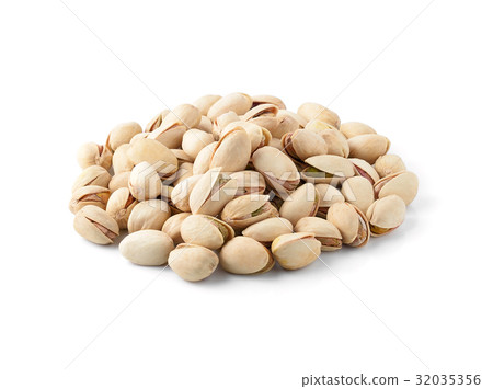 pistachios nuts isolated on white 32035356