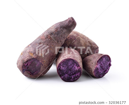 sweet potatoes on the white background sweet potatoes on the white background 32036177
