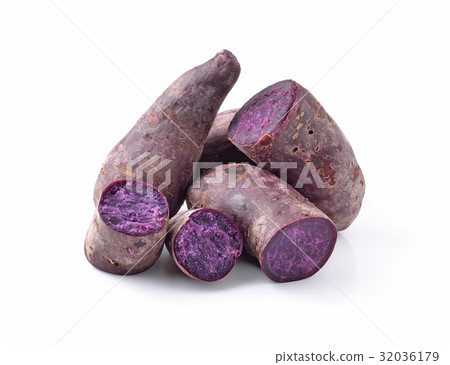 sweet potatoes on the white background sweet potatoes on the white background 32036179