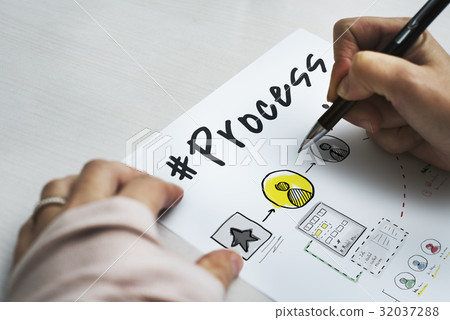 Process Network Workflow Teamwork Infographic Process Network Workflow Teamwork Infographic 32037288