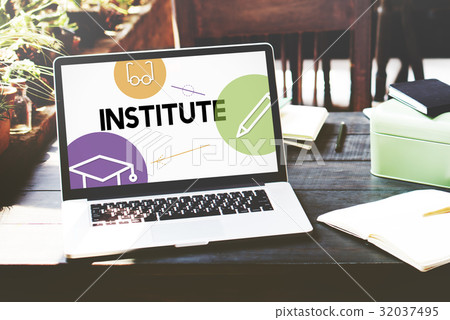 E-learing distance education icons interface 32037495