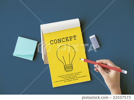 Bulb Sign Idea Symbol Word 32037573