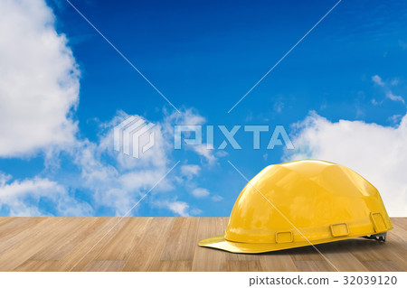 yellow safety helmet yellow safety helmet 32039120
