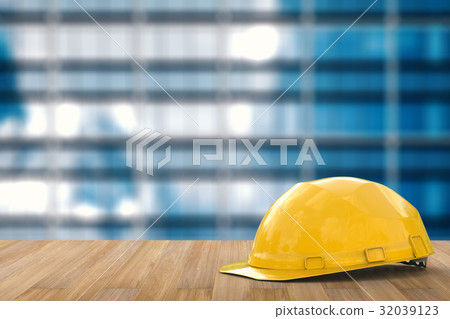 yellow safety helmet yellow safety helmet 32039123