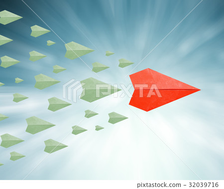 leadership concept with paper plane leadership concept with paper plane 32039716