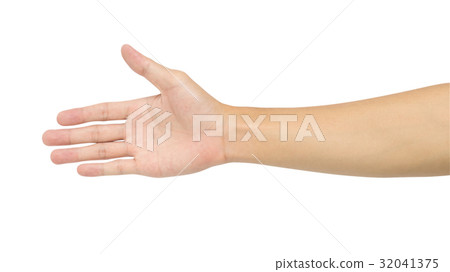 Man hand isolated on white background 32041375