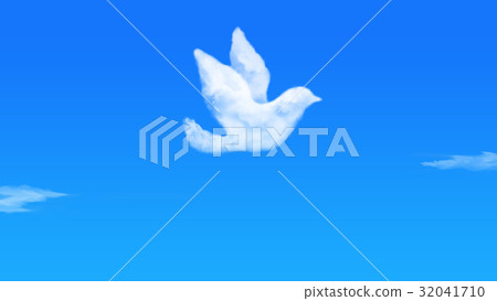 Cloud bird floating in the clear sky - Stock Illustration [32041710 ...