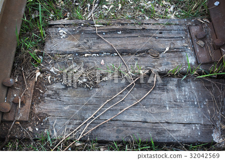 Close up of a Railroad Track Junction 32042569