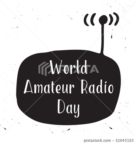 Greeting card of the World Amateur Radio Day 32043183