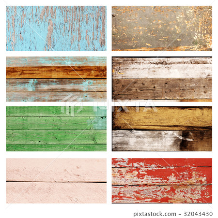 Set of banner with wood textures of different colors 32043430