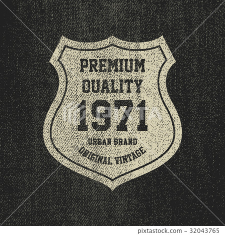 Vintage Denim typography, grunge t-shirt graphics. 32043765