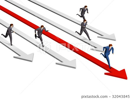 Competitive businessmen 32043845