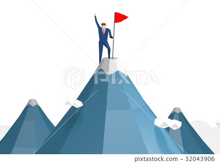 提高在山頂的商人一面旗子 提高在山頂的商人一面旗子 32043906