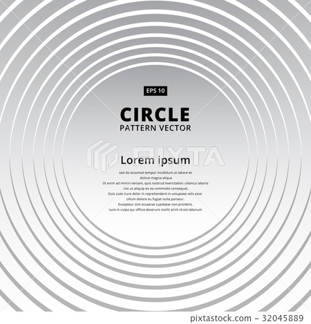 Abstract geometric circle white and gray pattern 32045889