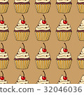 Seamless pattern with cakes, vector illustration 32046036
