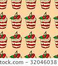 Seamless pattern with cakes, vector illustration 32046038