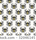 Vector spiders seamless pattern 32046145