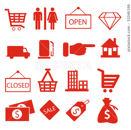 Shopping icons vector Shopping icons vector 32046166