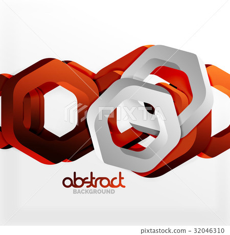 Overlapping hexagons design background Overlapping hexagons design background 32046310