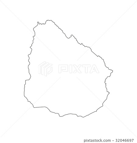 Uruguay map silhouette Uruguay map silhouette 32046697