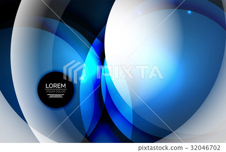 Overlapping circles on glowing abstract background 32046702