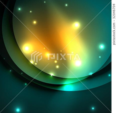 Overlapping circles on glowing abstract background Overlapping circles on glowing abstract background 32046704