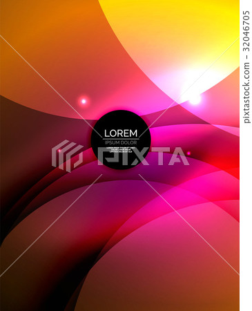 Overlapping circles on glowing abstract background 32046705