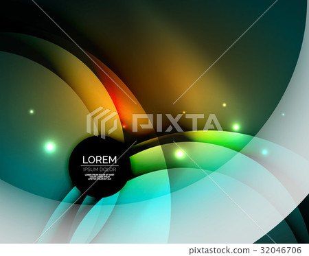 Overlapping circles on glowing abstract background Overlapping circles on glowing abstract background 32046706