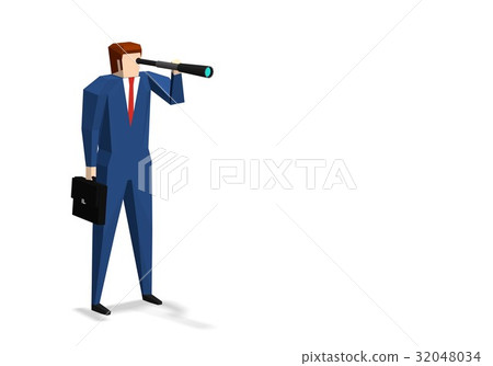 看通過望遠鏡的商人 看通過望遠鏡的商人 32048034