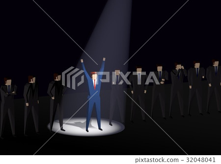 A businessman who is pleased to be chosen by himself A businessman who is pleased to be chosen by himself 32048041