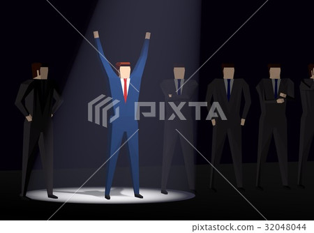 A businessman who is pleased to be chosen by himself A businessman who is pleased to be chosen by himself 32048044