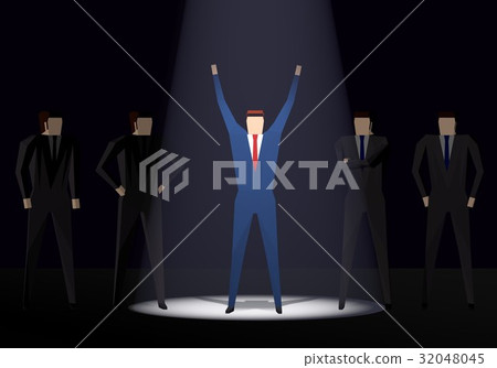 A businessman who is pleased to be chosen by himself A businessman who is pleased to be chosen by himself 32048045