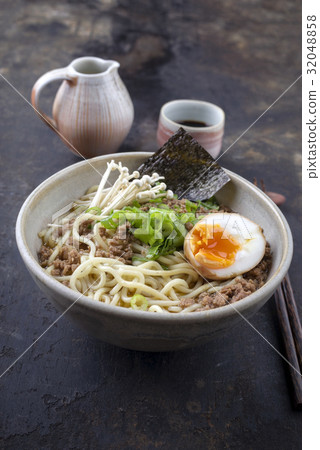 Ramen Mince Soup in Bowl 32048858