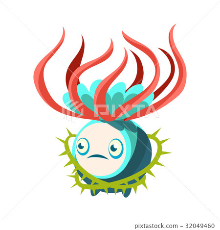 Cute fantastic plant succulent character, nature 32049460