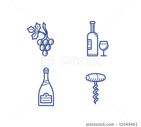 Wine icons set Wine icons set 32049461