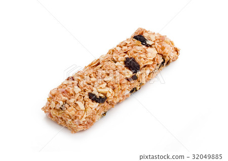 圖庫照片: granola bar on white background