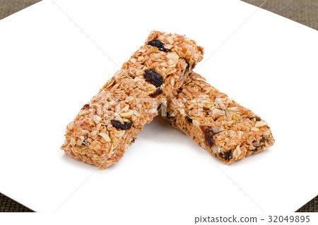 Granola bar on white background 32049895