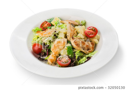 Restaurant food closeup - salad with roasted Restaurant food closeup - salad with roasted 32050130