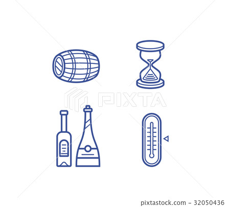 Wine icons set 32050436