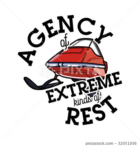 Color vintage agency of extreme emblem 32051856