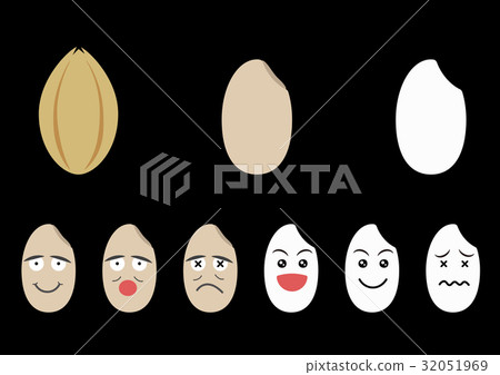 Rice grain illustration _ black Rice grain illustration _ black 32051969