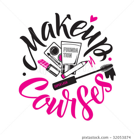 Makeup Courses Vector Logo. Illustration of 32053874