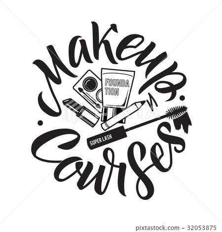 Makeup Courses Vector Logo. Illustration of 32053875