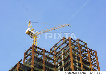 起重機 吊車 建築 鋼筋 鋼構 大樓 工程 施工 天空 橫幅 起重機 吊車 建築 鋼筋 鋼構 大樓 工程 施工 天空 橫幅 32054339