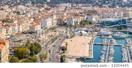 aerial view of Cannes France aerial view of Cannes France 32054445