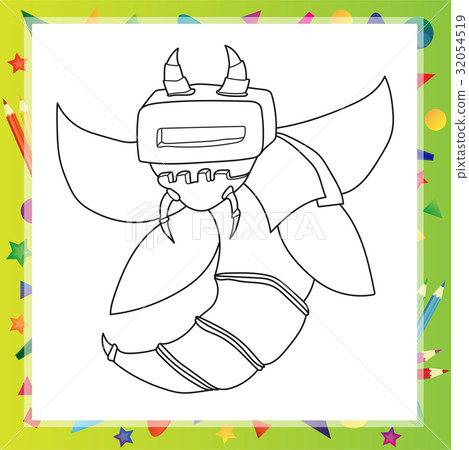 Robot Cartoon Character Outlined Version 32054519