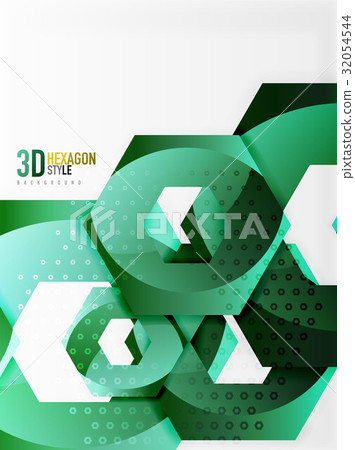 Vector 3d hexagon background - Stock Illustration [32054544] - PIXTA