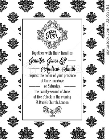 Damask victorian brocade pattern design 32055561